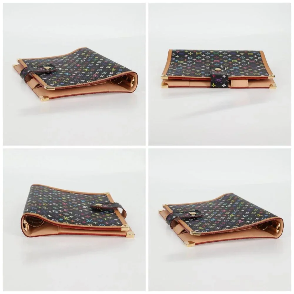 LOUIS VUITTON Multicolor Agenda GM Day Planner Cover Black R20893 Auth 135956V